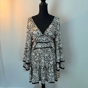 Free People Dresses | Free People Kristall Mini Dress | Black/Cream